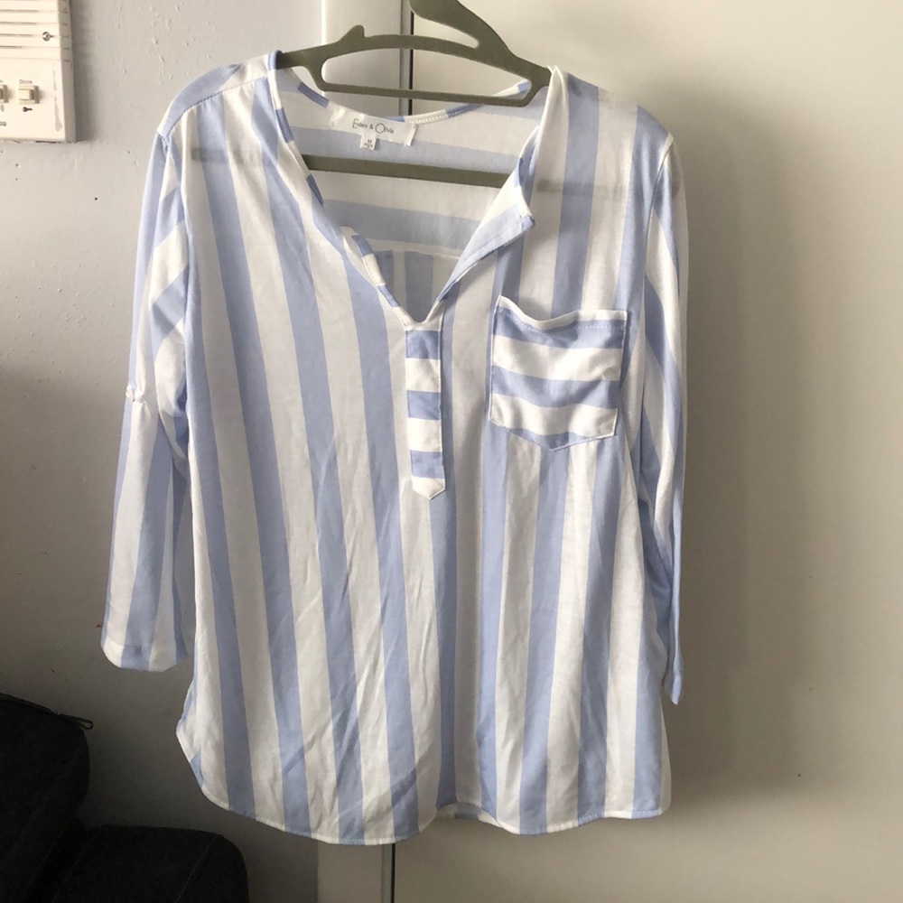 Striped Long Sleeve Blouse